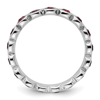 Sterling Silver Stackable Expressions February Crystal Ring — alternate view