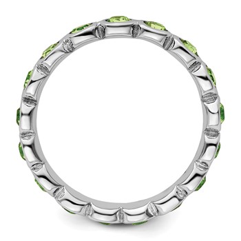 Sterling Silver Stackable Expressions August Crystal Ring — alternate view