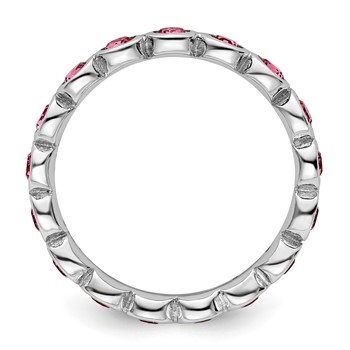 Sterling Silver Stackable Expressions October Crystal Ring — alternate view