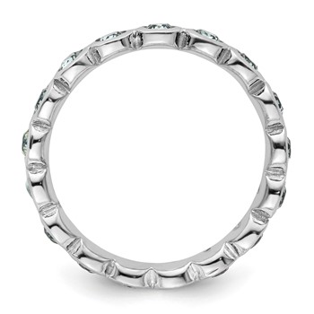 Sterling Silver Stackable Expressions December Crystal Ring — alternate view