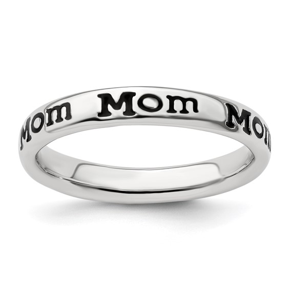 Sterling silver online mom rings