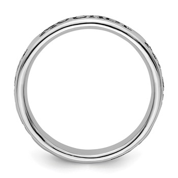 Sterling Silver Stackable Expressions Polished Enameled Mother Ring — alternate view