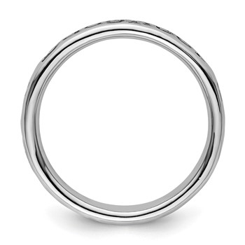 Sterling Silver Stackable Expressions Polished Enameled Daughter Ring — alternate view