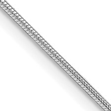 Image of Sterling Silver Rhodium-plated 1mm Round Snake Chain