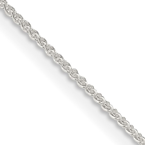 Sterling Silver 1mm Round Spiga Chain w/2in ext.