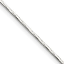 Tiara Sterling Silver 16 - 22 Adjustable Thick Snake Chain - White