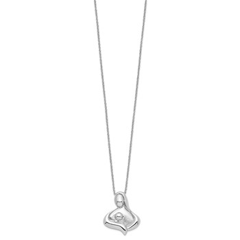 Sentimental Expressions Sterling Silver Rhodium-plated Polished Maternal Bond 18in Necklace — alternate view