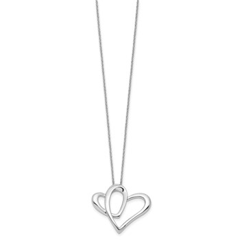 Sentimental Expressions Sterling Silver Rhodium-plated Daughter A Part of My Heart 18 Inch Necklace — alternate view
