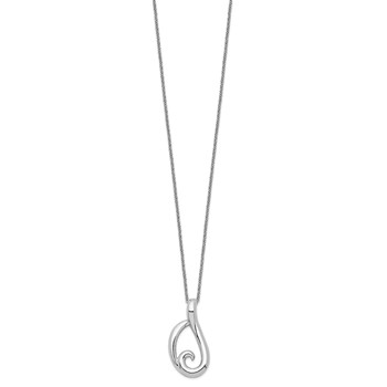 Sentimental Expressions Sterling Silver Rhodium-plated Friendship 18in Necklace — alternate view