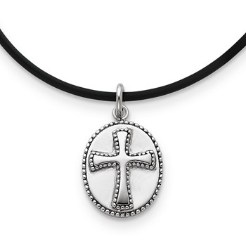 Sterling Silver Antiqued Boldness 18in Necklace