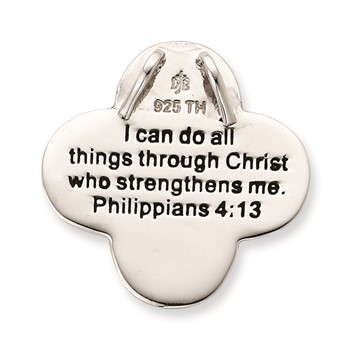 Sentimental Expressions Sterling Silver Polished & Antiqued Dieters Cross Necklace — alternate view