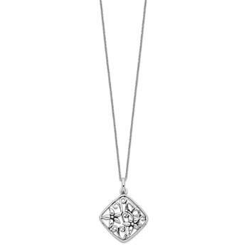 Sentimental Expressions Sterling Silver Rhodium-plated Antiqued I Appreciate You Mom 18in Necklace — alternate view