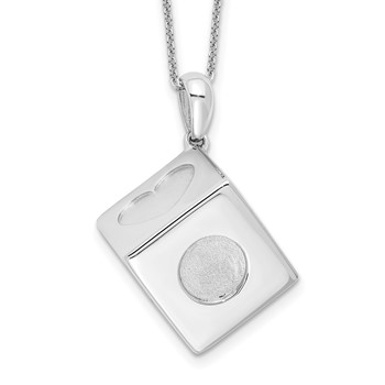Sentimental Expressions Sterling Silver Rhodium-plated Lucky As Can Be 18in Necklace