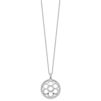 Sentimental Expressions Sterling Silver Rhodium-plated CZ My Special Friend 18in. Necklace — alternate view