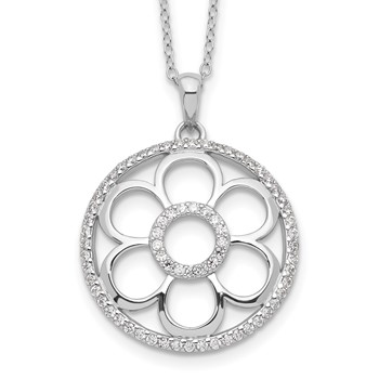Sentimental Expressions Sterling Silver Rhodium-plated CZ My Special Friend 18in. Necklace