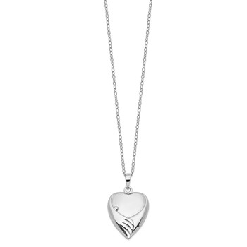 Sentimental Expressions Sterling Silver Rhodium-plated Forever My Baby Ash Holder 18 Inch Necklace — alternate view