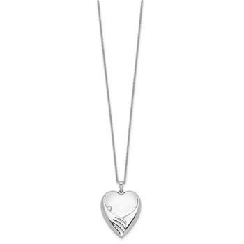 Sentimental Expressions Sterling Silver Rhodium-plated Forever My Baby 18 Inch Necklace — alternate view
