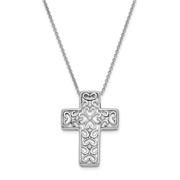 Sterling Silver CZ Unwavering Love 18in. Necklace