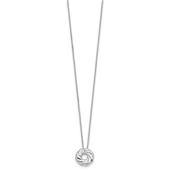 Sentimental Expressions Sterling Silver Rhodium-plated CZ Sparkle and Shine 14in. Necklace with 2in. ext — alternate view