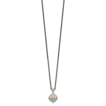 Shey Couture Sterling Silver with 14K Accent 18 Inch Diamond Necklace — alternate view