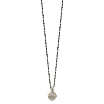 Shey Couture Sterling Silver with 14K Accent 18 Inch Diamond Necklace — alternate view