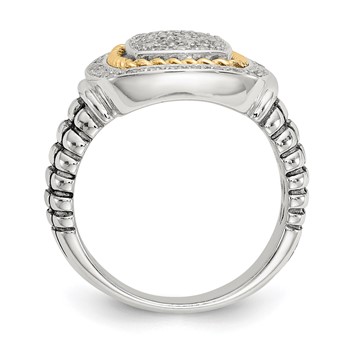 Shey Couture Sterling Silver with 14K Accent Diamond Ring — alternate view