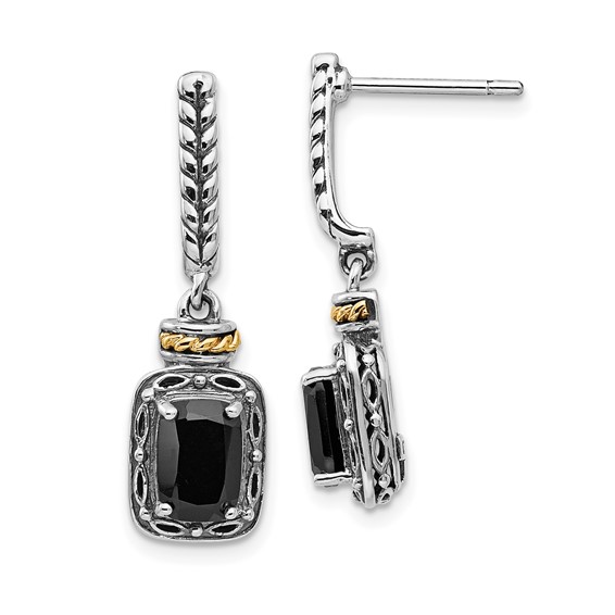 Shey Couture Sterling Silver with 14K Accent Antiqued Black Onyx