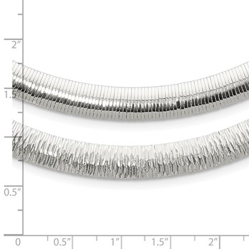 Sterling Silver 8mm Polished Cubetto/D/C Reversible Necklace — alternate view