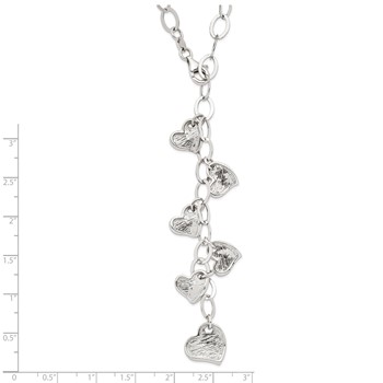 Sterling Silver Fancy Heart Necklace — alternate view