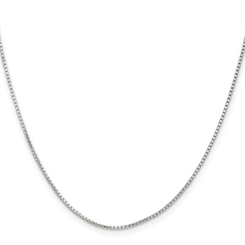 Sterling Silver 1.1mm Diamond-cut Round Box Chain — alternate view