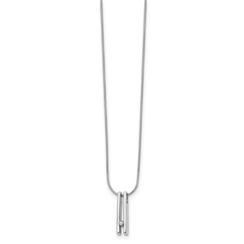 White Ice Sterling Silver Rhodium-plated 18 Inch Diamond Necklace with 2 Inch Extender — alternate view