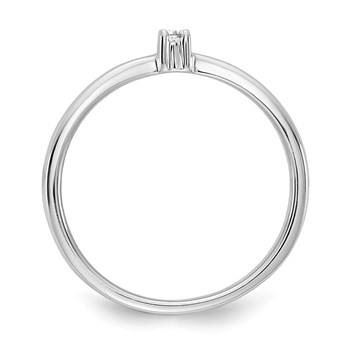 White Ice Sterling Silver Rhodium-plated Diamond Ring — alternate view