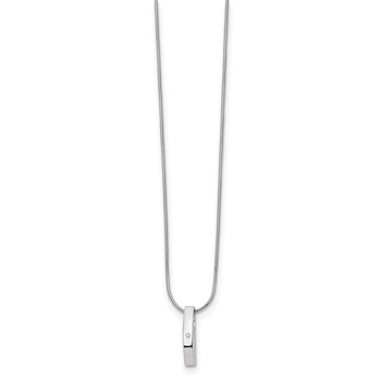 White Ice Sterling Silver Rhodium-plated 18 Inch Diamond Necklace with 2 Inch Extender — alternate view