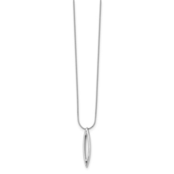 White Ice Sterling Silver Rhodium-plated 18 Inch Diamond Necklace with 2 Inch Extender — alternate view