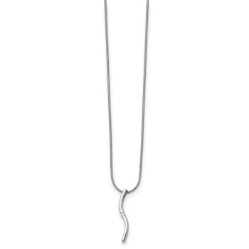 White Ice Sterling Silver Rhodium-plated 18 Inch Diamond Necklace with 2 Inch Extender — alternate view