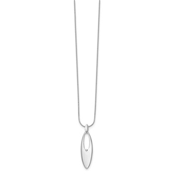 White Ice Sterling Silver Rhodium-plated 18 Inch Diamond Necklace with 2 Inch Extender — alternate view