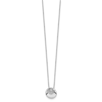 White Ice Sterling Silver Rhodium-plated 18 Inch Diamond Necklace with 2 Inch Extender — alternate view