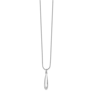 White Ice Sterling Silver Rhodium-plated 18 Inch Diamond Necklace with 2 Inch Extender — alternate view