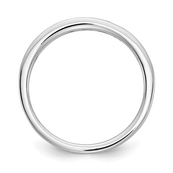 White Ice Sterling Silver Rhodium-plated Chanel-set Diamond Ring — alternate view