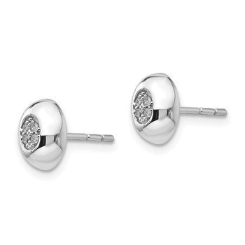 White Ice Sterling Silver Rhodium-plated Diamond Post Earrings — alternate view