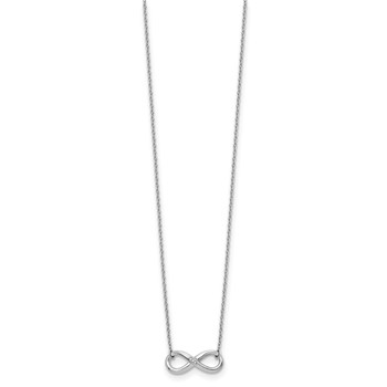 White Ice Sterling Silver Rhodium-plated 18 Inch Diamond Infinity Necklace — alternate view