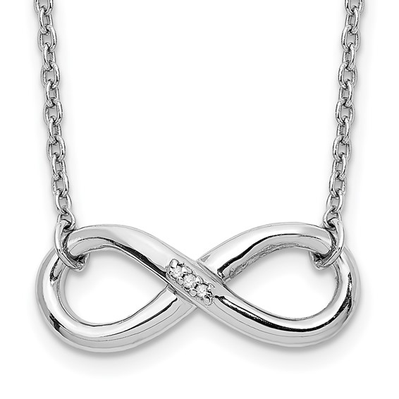 Sterling Silver White Ice Infinity Diamond Necklace Sterling Silver White Ice Infinity Diamond Necklace