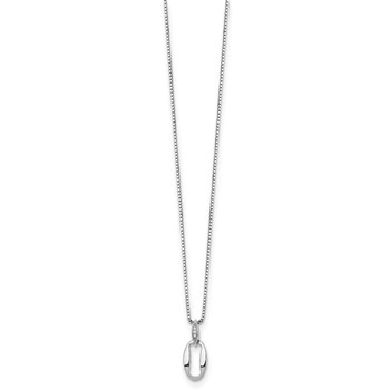 White Ice Sterling Silver Rhodium-plated 18 Inch Diamond Necklace with 2 Inch Extender — alternate view