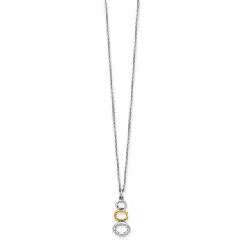 White Ice Sterling Silver Rhodium-plated Gold-tone 18 Inch Diamond Necklace with 2 Inch Extender — alternate view