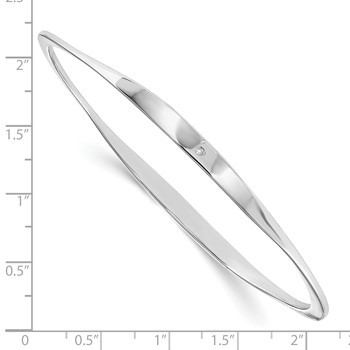 White Ice Sterling Silver Rhodium-plated Diamond Bangle — alternate view