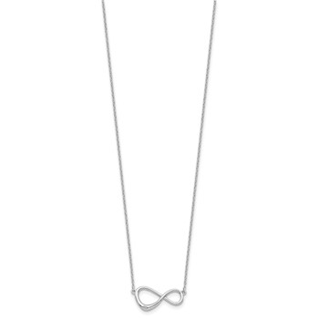 White Ice Sterling Silver Rhodium-plated 16 Inch Diamond Infinity Symbol Necklace — alternate view