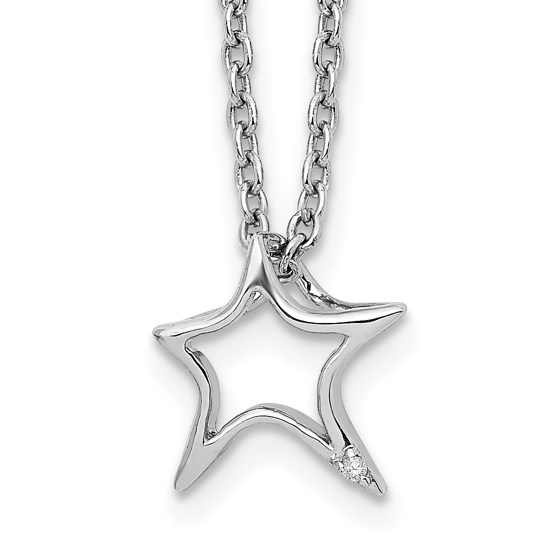 Edge of Ember 14ct Gold Diamond Star Pendant Necklace at John Lewis &  Partners