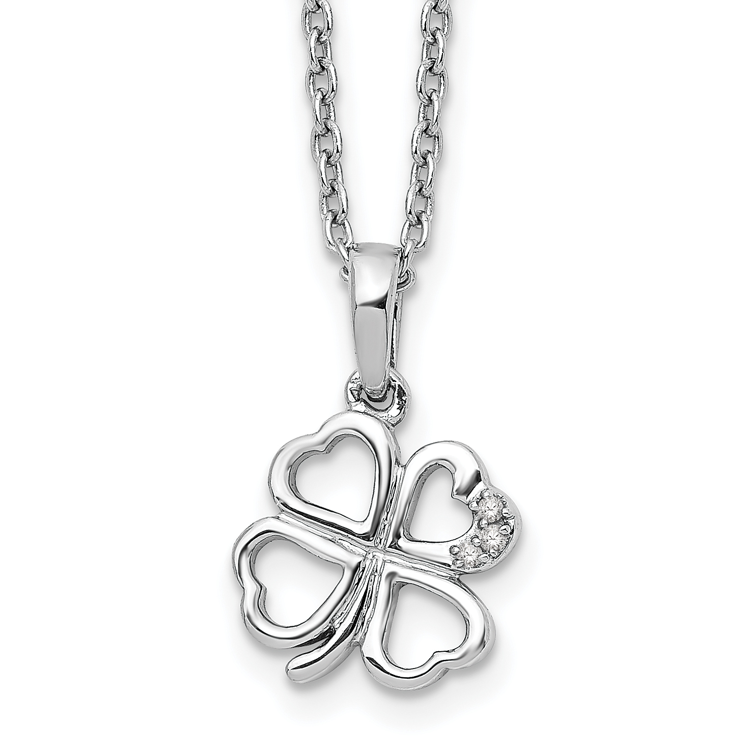 Diamond clover sale necklace