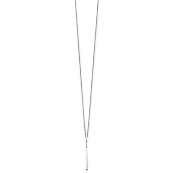 White Ice Sterling Silver Rhodium-plated 18 Inch Diamond Necklace with 2 Inch Extender — alternate view