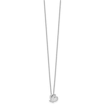 White Ice Sterling Silver Rhodium-plated 18 Inch Diamond Butterfly Necklace with 2 Inch Extender — alternate view